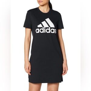 Adidas Black Tee Dress with White Logo